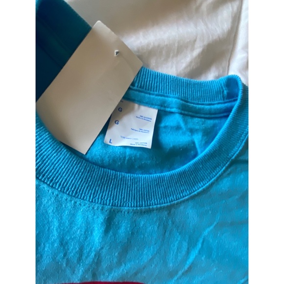 Rockstar Blue Graphic Tee Size L Women Men Kids Teens T Shirt - Picture 3 of 4